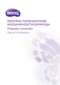 Manuale BenQ TW529 Proiettore