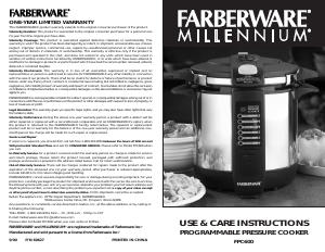 Manual Farberware FPC600 Pressure Cooker