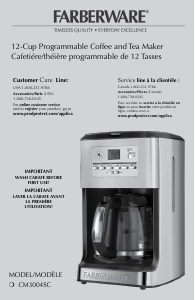 Mode d’emploi Farberware CM3004SC Cafetière