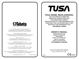 Manual de uso TUSA M-211SQB Freedom One PRO Máscara de buceo