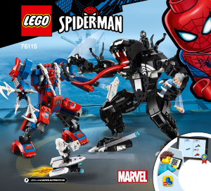 Manual Lego set 76115 Super Heroes Spider Mech vs. Venom