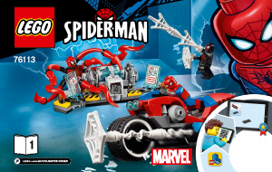 Návod Lego set 76113 Super Heroes Spider-Man a záchrana na motorke