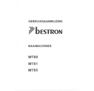 Handleiding Bestron W785 Naaimachine