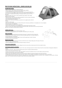 Manuale Vango Genesis 400 Tenda