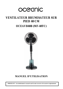 Mode d’emploi Oceanic OCEAVB40B (MF-40TC) Ventilateur