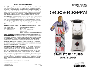 Handleiding George Foreman GFSB1 Blender