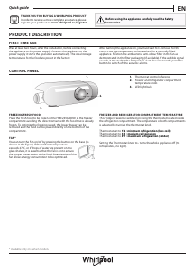 Handleiding Whirlpool ART 6510/A+ SF Koel-vries combinatie