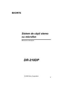 Manual Sony DR-210DP Set cu cască