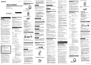 Manual Sony DR-260USB Headset