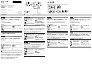 Manual de uso Sony MDR-EX37B Auriculares
