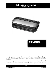 Instrukcja Sencor SVS 4010SS Pakowarka próżniowa