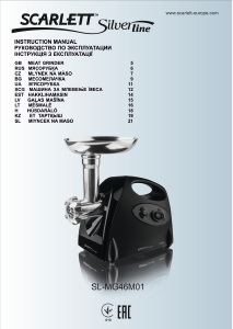 Handleiding Scarlett SL-MG46M01 Silverline Vleesmolen