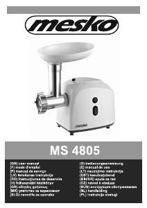 Manual Mesko MS 4805 Picadora de carne