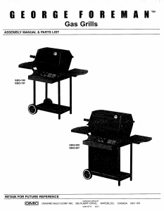 Manual George Foreman GBQ100 Barbecue