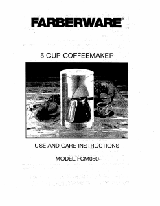 Manual Farberware FCM050 Coffee Machine