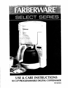 Manual Farberware FCM103 Coffee Machine