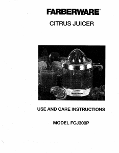 Manual Farberware FCJ300P Citrus Juicer