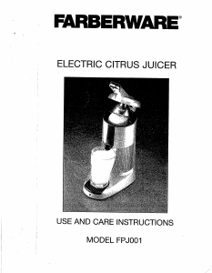 Manual Farberware FPJ001 Citrus Juicer