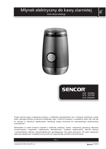 Instrukcja Sencor SCG 2051BK Młynek do kawy