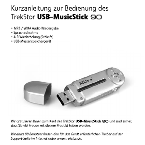 Bedienungsanleitung TrekStor MusicStick 90 Mp3 player