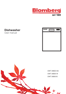 Manual Blomberg DWT 28500 B Dishwasher