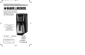 Manual Black and Decker TCMKT850C Coffee Machine