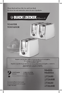 Handleiding Black and Decker T4680 Broodrooster