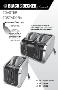 Manual de uso Black and Decker TR1400SB Tostador