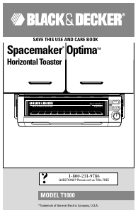 Manual Black and Decker T1000 Spacemaker Optima Toaster