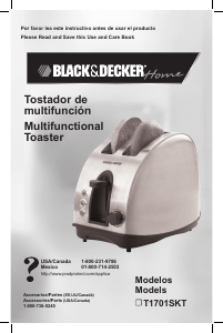 Manual de uso Black and Decker T1701SKT Tostador