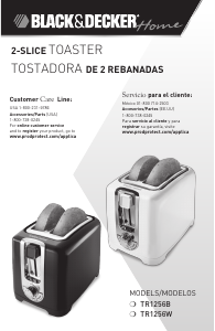 Manual de uso Black and Decker TR1256B Tostador