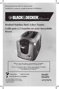 Manual Black and Decker T2707S Toaster