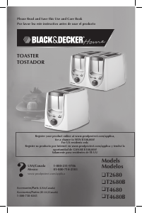 Handleiding Black and Decker T2680B Broodrooster