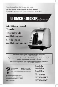 Manual Black and Decker T1700IKT Toaster