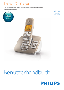 Bedienungsanleitung Philips XL3952S Schnurlose telefon