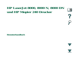 Bedienungsanleitung HP LaserJet 8000 N Drucker