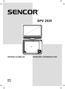 Instrukcja Sencor SPV 2920 Odtwarzacz DVD