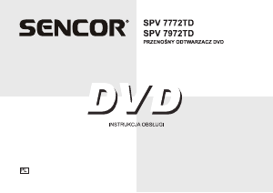 Instrukcja Sencor SPV 7772TD Odtwarzacz DVD