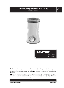 Instrukcja Sencor SCG 1050WH Młynek do kawy