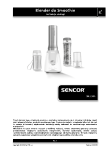 Instrukcja Sencor SBL 2330 Blender
