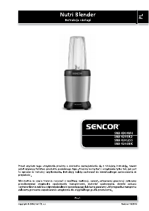 Instrukcja Sencor SNB 4301RD Blender