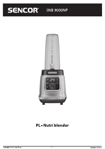 Instrukcja Sencor SNB 9000NP Blender