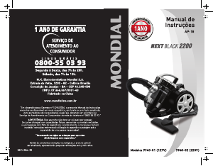 Manual Mondial AP-18 Next Black 2200 Aspirador