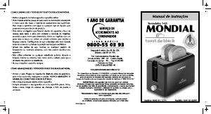 Manual Mondial T-05 Toast Due Black Torradeira