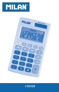 Kasutusjuhend Milan 150208KBL Kalkulaator