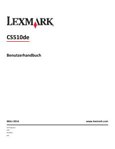 Bedienungsanleitung Lexmark CS510de Drucker