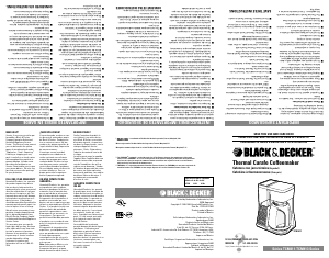 Manual de uso Black and Decker TCM411 Máquina de café
