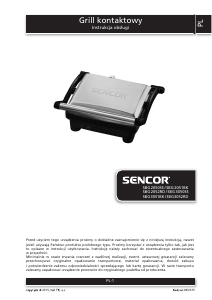 Instrukcja Sencor SBG 3051BK Kontakt grill