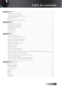 Manual de uso Optoma EH503e Proyector