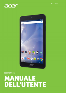 Manuale Acer Iconia One 7 B1-780 Tablet